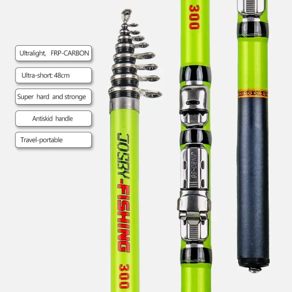Cana Telescópica JOSBY 1.5M-3.0M Spinning Feeder em Carbono - Ação F - Image 6