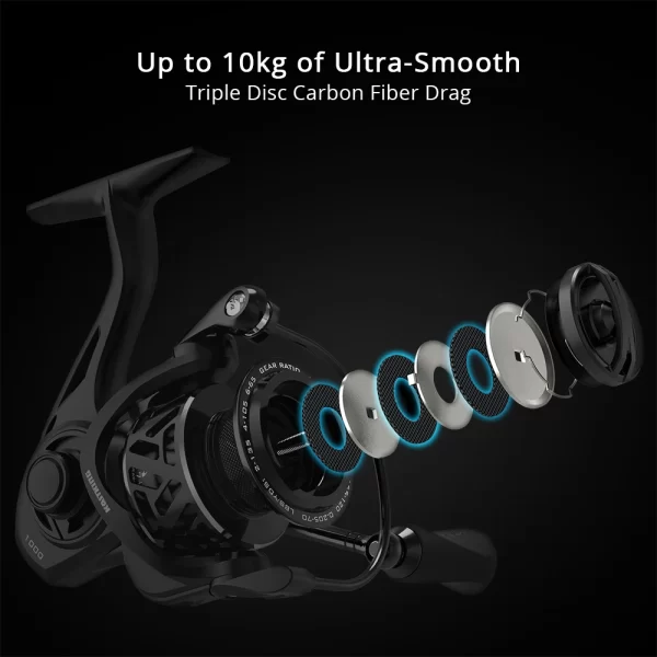 Carreto Spinning KastKing Zephyr Ultraligeiro 5.2:1 Drag 10kg - Image 5