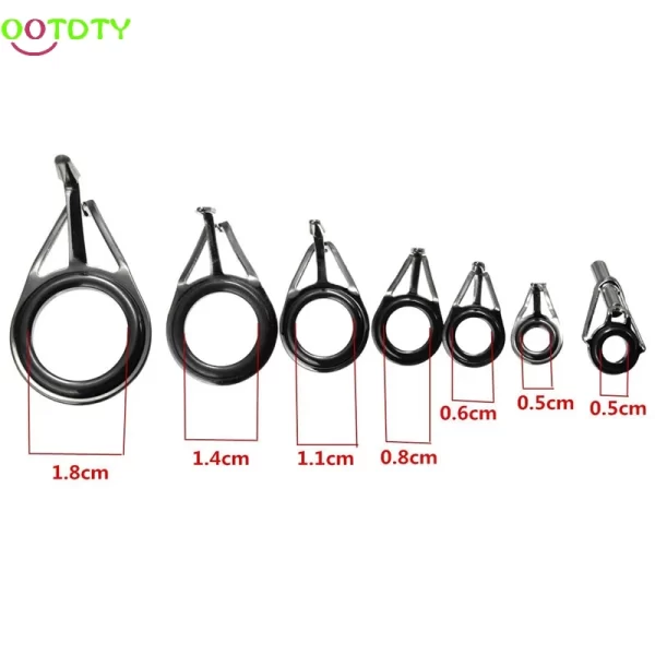 Kit de Reparação de Anéis de Topo para Canas de Pesca 7 Tamanhos - Image 3