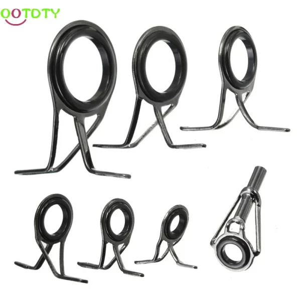 Kit de Reparação de Anéis de Topo para Canas de Pesca 7 Tamanhos