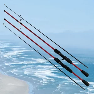 Cana Ultraligeira de Carbono 2 Secções 1.68m/1.8m para Casting e Spinning, Ação F