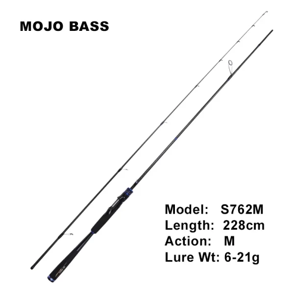 Cana MOJO OBSESSION em Carbono 1.98m-2.28m para Spinning e Casting Ação F - Image 7