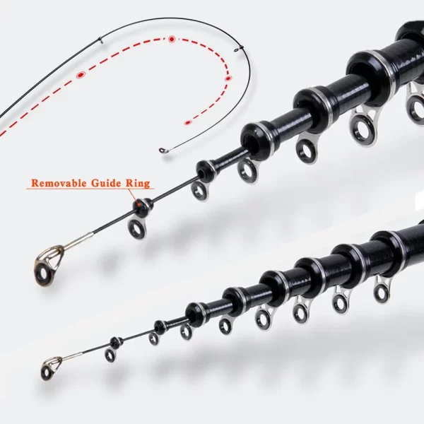 Cana Telescópica GHOTDA em Carbono para Pesca de Rocha 3.6m-6.3m - Image 4