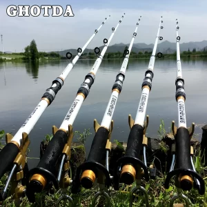 Cana Telescópica GHOTDA para Carpas e outros em Carbono 2.1m-3.6m