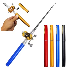 Cana de Pesca Telescópica Portátil em Forma de Caneta 1.0M-1.6M