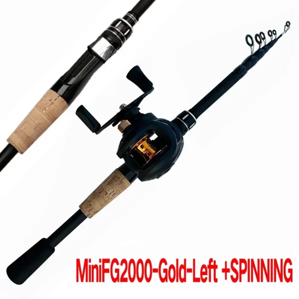 Conjunto de Pesca GHOTDA 1.5m-2.4m Cana Telescópica e Carreto Casting 7.2:1 - Image 9