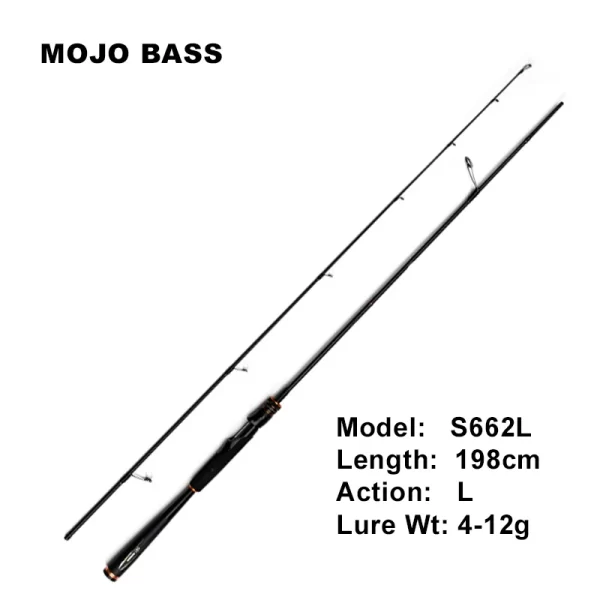 Cana MOJO OBSESSION em Carbono 1.98m-2.28m para Spinning e Casting Ação F - Image 20