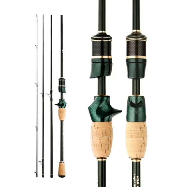 Cana CEMREO Spinning e Casting 1.8m-2.4m em Carbono de 4-5 Secções Ação F - Image 4