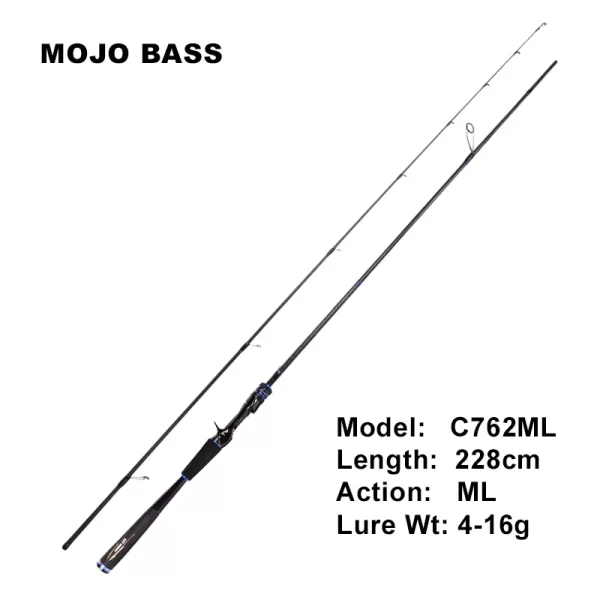 Cana MOJO OBSESSION em Carbono 1.98m-2.28m para Spinning e Casting Ação F - Image 11