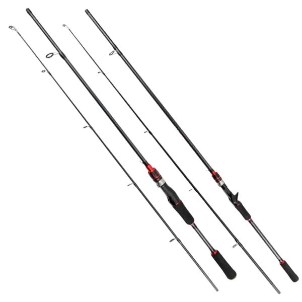 Cana de Pesca em Carbono, Casting e Spinning, 1.65m/1.8m, 2 Secções