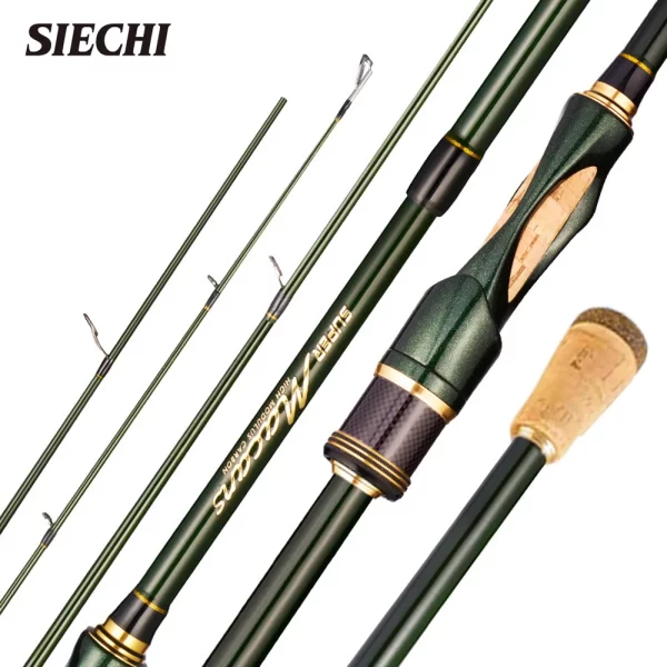 Cana SIECHI em Carbono, Spinning e Casting - 1.8m/2.1m/2.4m Ação F - Image 2