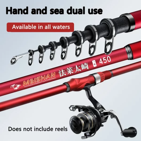 Cana Telescópica de Carbono Ultra-Leve 5.3M a 6.0M para Pesca Costeira - Image 6