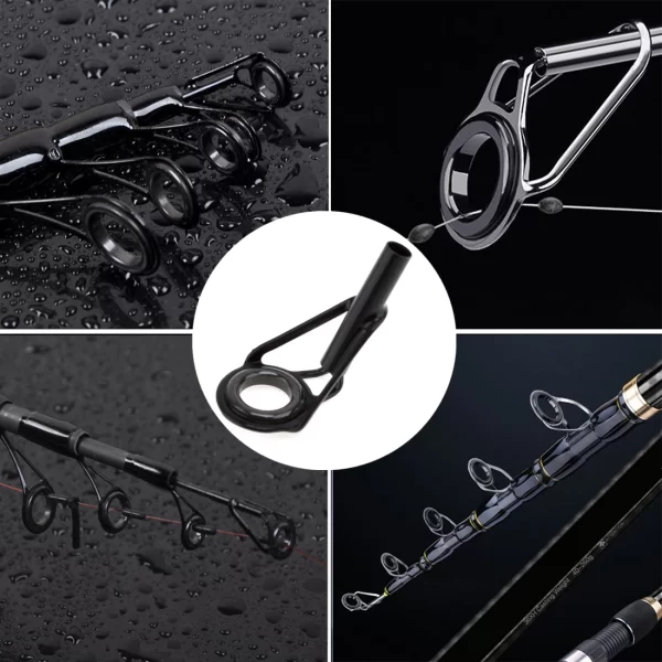 Kit de Reparação SLADE com 8 Anéis de Guia para Cana de Pesca em Aço Inoxidável e Cerâmica - Image 3