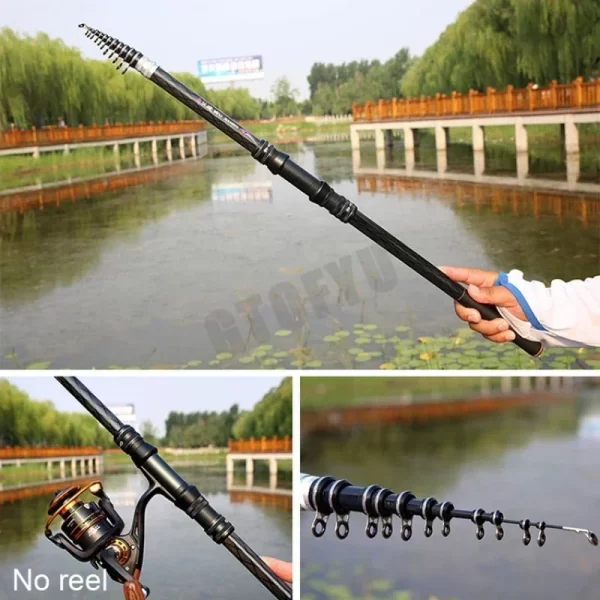 Cana Telescópica em Carbono para Pesca de Rocha e Praia - 2.7m a 7.2m - Image 4