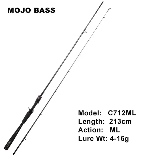 Cana MOJO OBSESSION em Carbono 1.98m-2.28m para Spinning e Casting Ação F - Image 13