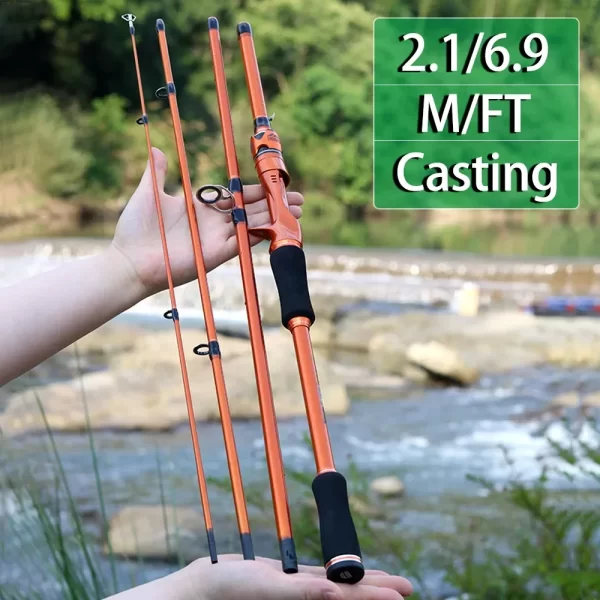 Cana BAKAWA para Spinning e Casting 1.8m-2.1m Ultraligeira Ação M/F - Image 7