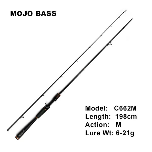 Cana MOJO OBSESSION em Carbono 1.98m-2.28m para Spinning e Casting Ação F - Image 21