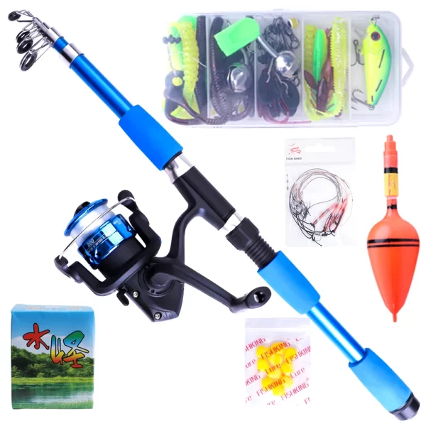 Conjunto de Pesca FISH KING 1.8m-2.1m Cana Telescópica e Carreto com Bolsa - Image 7