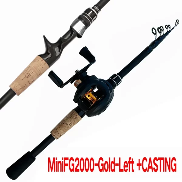 Conjunto de Pesca GHOTDA 1.5m-2.4m Cana Telescópica e Carreto Casting 7.2:1 - Image 8