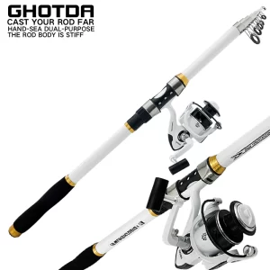 Conjunto Cana Telescópica GHOTDA 2.1M a 3.6M com Carreto DK