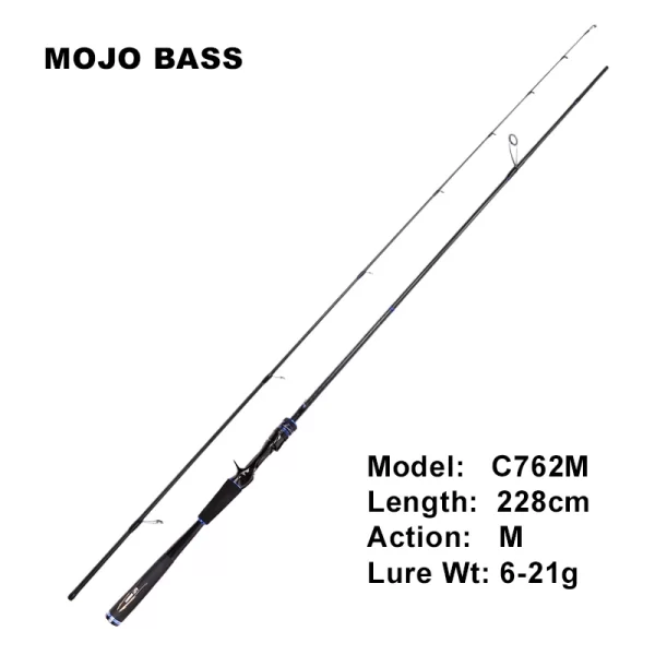 Cana MOJO OBSESSION em Carbono 1.98m-2.28m para Spinning e Casting Ação F - Image 10