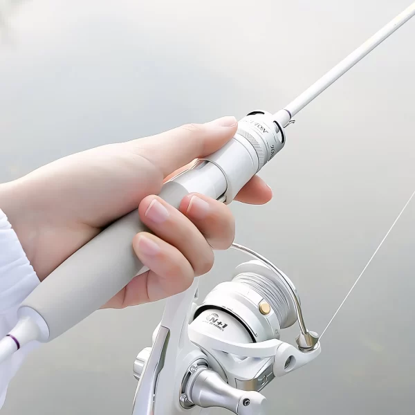 Cana de Pesca em Fibra de Carbono Branca, Ação Rápida, 2 Secções, Ação UL/ML/M - Image 3