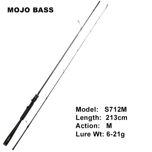 Cana MOJO OBSESSION em Carbono 1.98m-2.28m para Spinning e Casting Ação F - Image 15