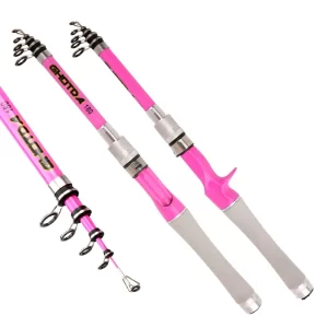 Cana Telescópica Ultraligeira Spinning e Casting - 1,5m a 2,4m
