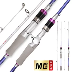 Cana GHOTDA Ultraligeira em Carbono para Casting e Spinning 1.65m-1.80m Ação ML