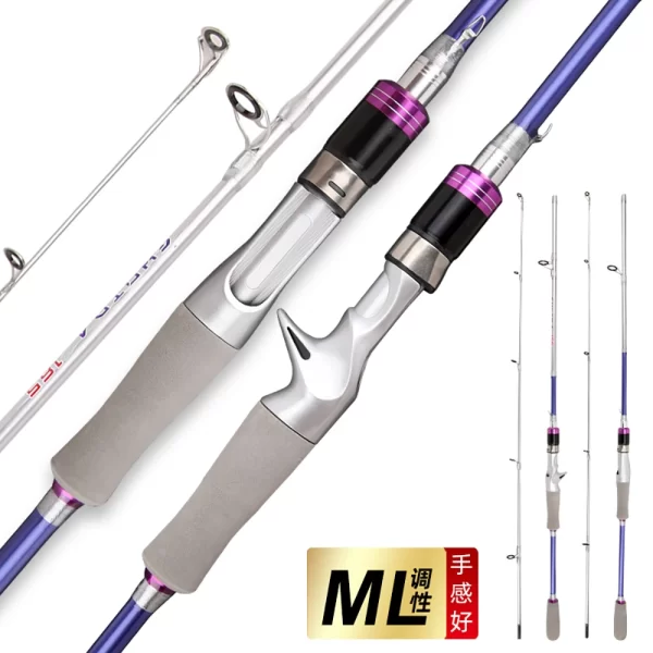 Cana GHOTDA Ultraligeira em Carbono para Casting e Spinning 1.65m-1.80m Ação ML