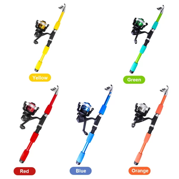 Conjunto de Pesca FISH KING 1.8m-2.1m Cana Telescópica e Carreto com Bolsa - Image 3