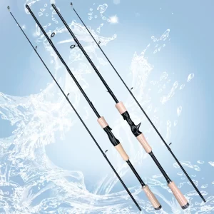 Cana GHOTDA em Carbono 1.65m-1.8m para Spinning e Casting Ação ML