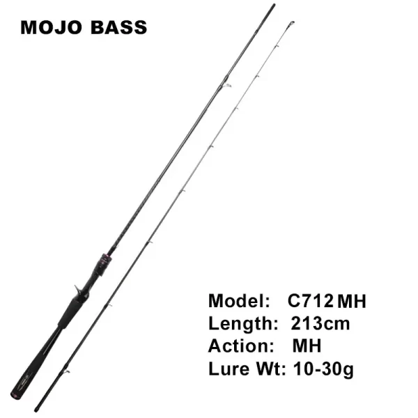 Cana MOJO OBSESSION em Carbono 1.98m-2.28m para Spinning e Casting Ação F - Image 17