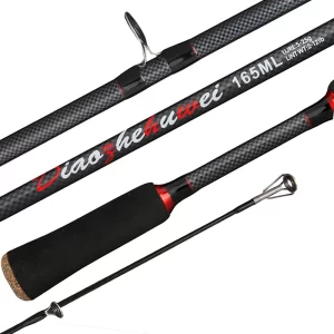 Cana de Pesca GHOTDA em Carbono para Spinning e Casting 1.65m-1.8m, Isco 5g-25g