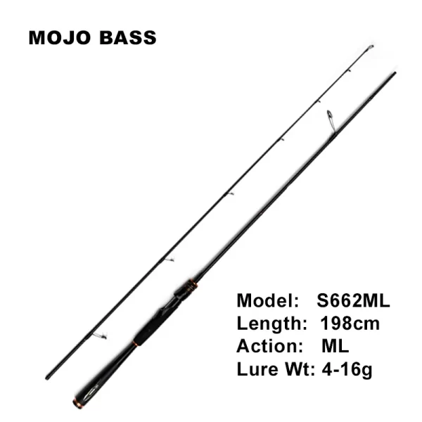 Cana MOJO OBSESSION em Carbono 1.98m-2.28m para Spinning e Casting Ação F - Image 19