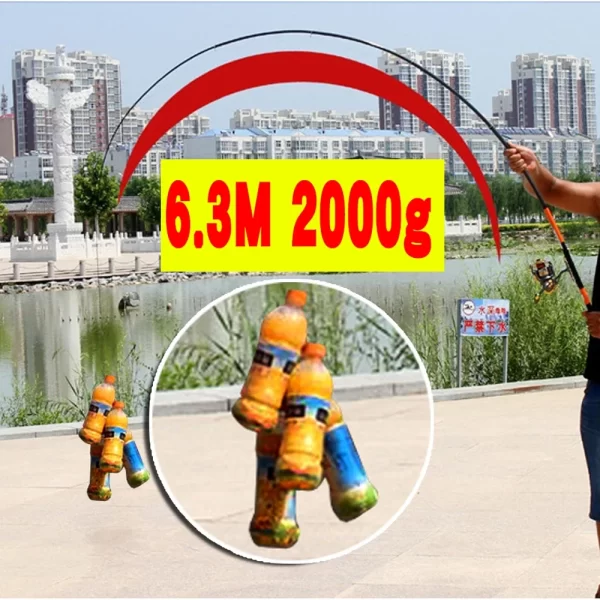 Cana de Pesca Telescópica em Carbono para Pesca de Rocha - 2.7m a 6.3m - Image 3