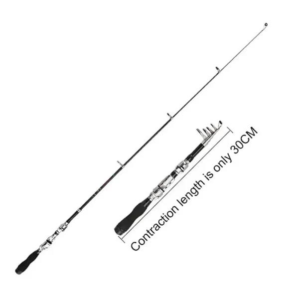 Cana Telescópica Mini para Pesca em Lagos, Rios e Mar - 1m a 2.1m - Image 2