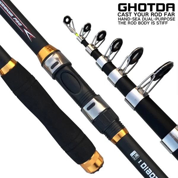 Cana Telescópica GHOTDA em Carbono e FRP 2.1m-3.6m Ação S - Image 4