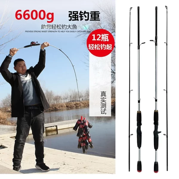 Cana GHOTDA em Carbono 1.65m-1.8m para Spinning e Casting - Image 3