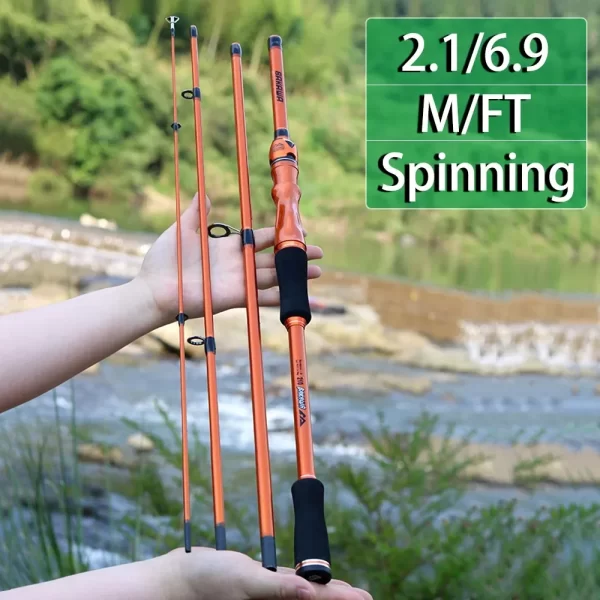 Cana BAKAWA para Spinning e Casting 1.8m-2.1m Ultraligeira Ação M/F - Image 8
