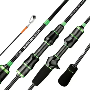 Cana de Pesca Ultralight em Carbono - Spinning e Casting, 2-8g Ação F