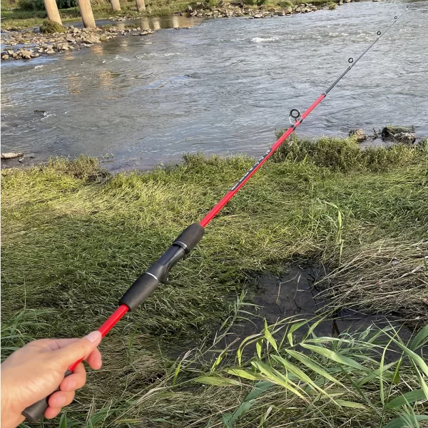 Cana Ultraligeira de Carbono 2 Secções 1.68m/1.8m para Casting e Spinning, Ação F - Image 3