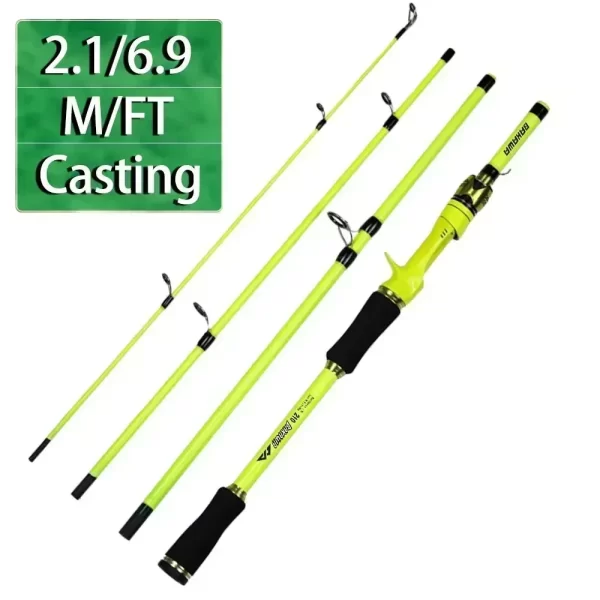 Cana de Pesca BAKAWA Spinning/Casting 1.8M/2.1M 4 Secções Ação F - Image 7