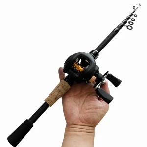Conjunto de Cana Telescópica e Carreto Casting - 1.5m a 2.4m, Drag Máx 8kg