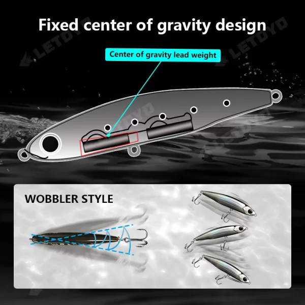 Amostra Sinking Pencil LETOYO 3.5g-12g Stickbait para Predadores - Image 4