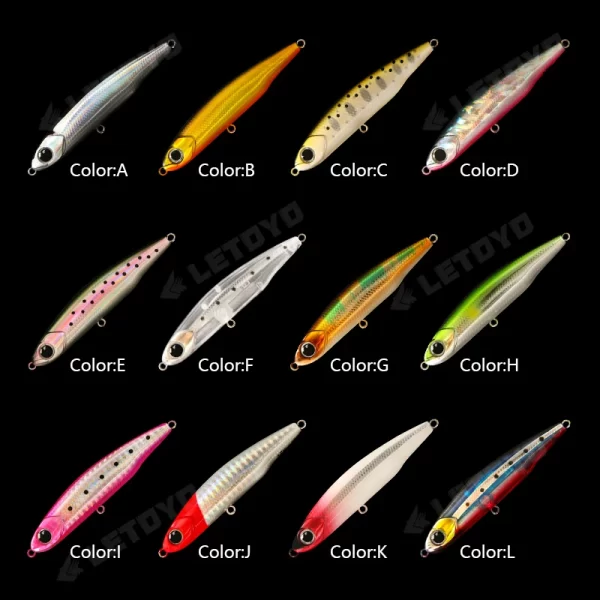 Amostra Sinking Pencil LETOYO 3.5g-12g Stickbait para Predadores - Image 3