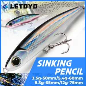 Amostra Sinking Pencil LETOYO 3.5g-12g Stickbait para Predadores