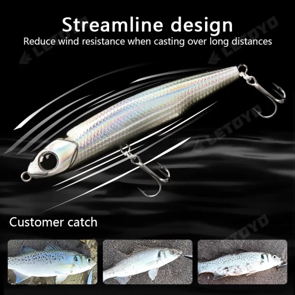 Amostra Sinking Pencil LETOYO 3.5g-12g Stickbait para Predadores - Image 5