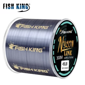 Linha de Pesca Monofilamento FISH KING 300m/500m Super Resistente em Nylon