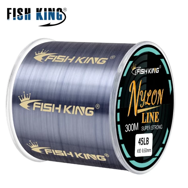 Linha de Pesca Monofilamento FISH KING 300m/500m Super Resistente em Nylon